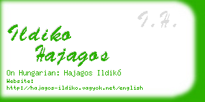 ildiko hajagos business card